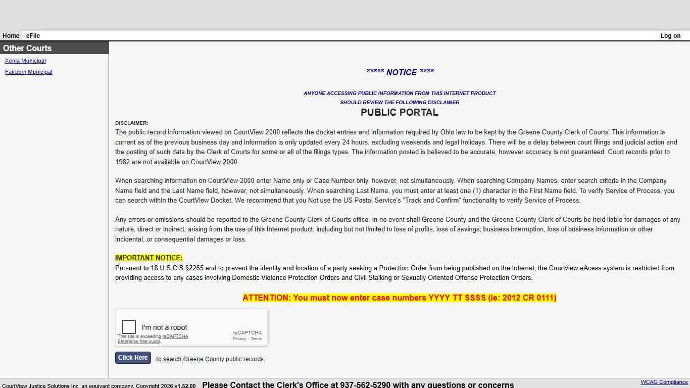 Welcome Page - Greene County Common Pleas Court Clerk of Courts